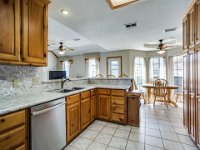 Here is the view from the old kitchen to the breakfast area.