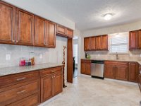 Another view of the large kitchen.  Cabinets to the left replace the old wall oven cabinet.